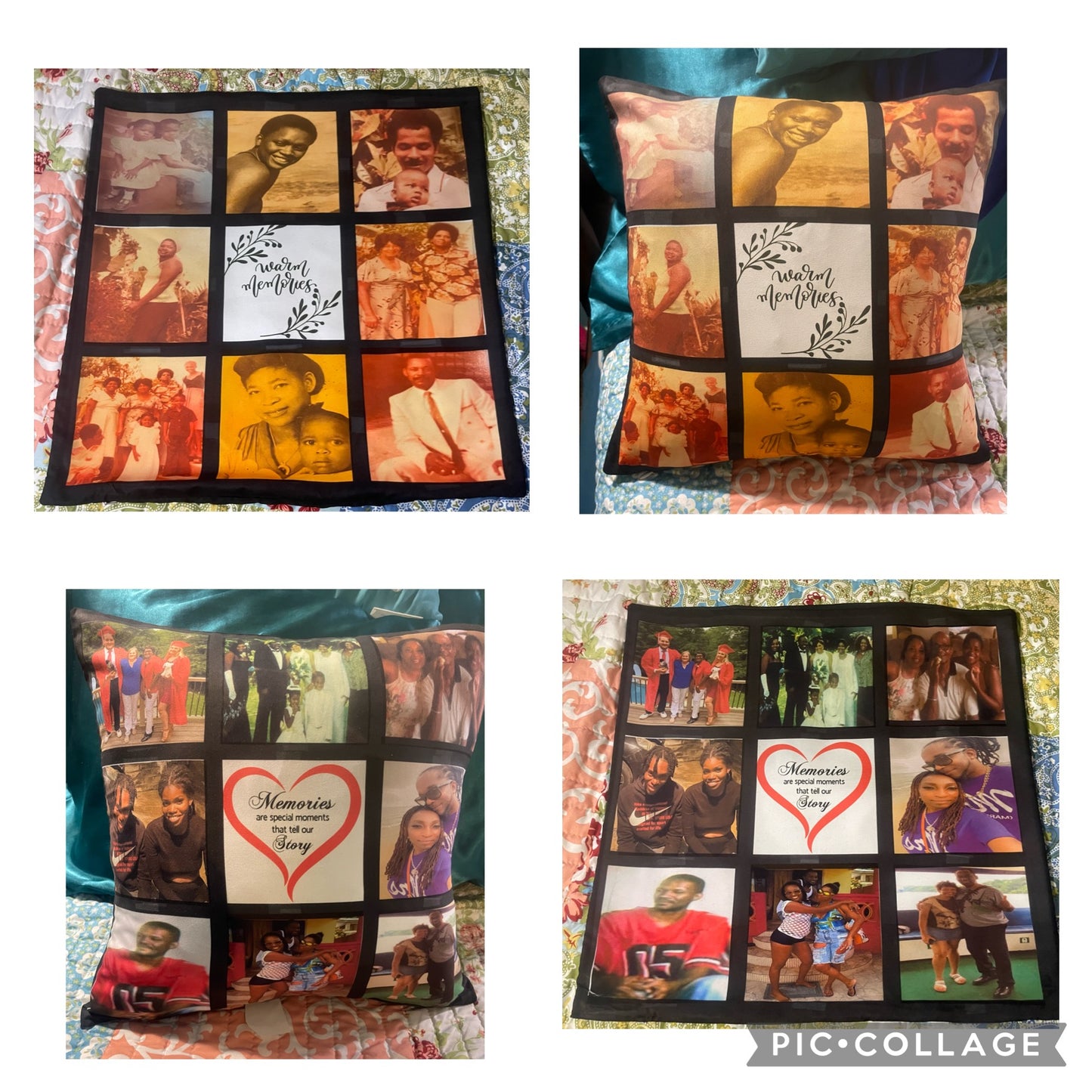 Photo Panel Throw Pillowcase